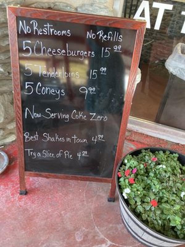 Lunch board specials sign